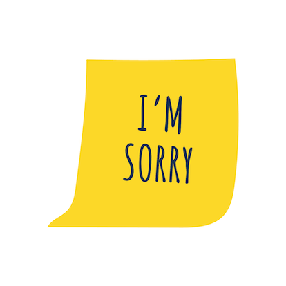 Look forward to your next apology